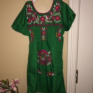 Hand-stitched Mexican dress